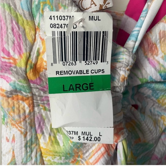 Becca Hot Springs Plunge One-Piece Multicolored SwimSuit NWT Size Large - Picture 9 of 11